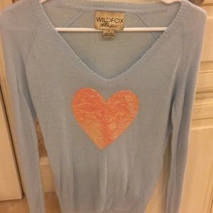 WILDFOX heart sweater